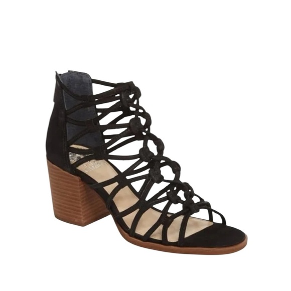 Vince Camuto Cage Karika Black Sandal with Block Heel size 7 women’s - Picture 16 of 16